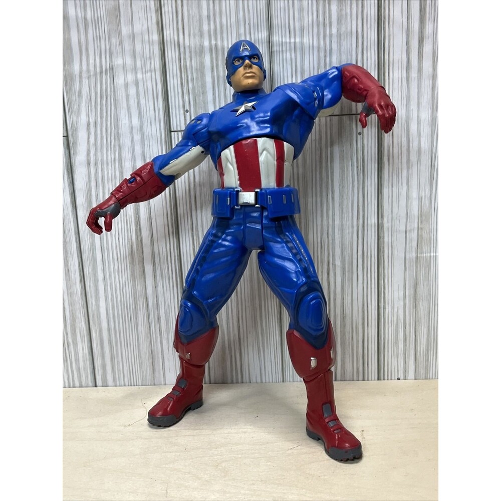 2012 Marvel Avengers Captain America 10" Talking, Shield Throwing Action Figure